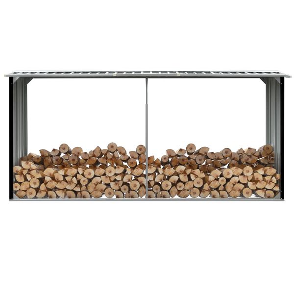vidaXL Capannone da Giardino in Acciaio Zincato 330x92x153cm Antracite