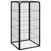 vidaXL Box Cani a 4 Pannelli Nero 50x100cm Acciaio Verniciato Polvere