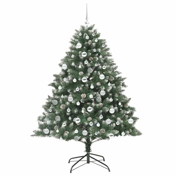 vidaXL Albero di Natale artificiale con 300 LED Verde 180 cm