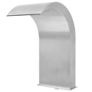 vidaXL Fontana per Piscina in Acciaio Inossidabile 45x30x65 cm Argento