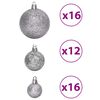 vidaXL Palline di Natale 100 pz Grigie 3 / 4 / 6 cm