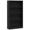 vidaXL Libreria a 4 Ripiani Rovere Nero 80x24x143 cm in Truciolato