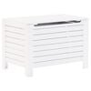 vidaXL Contenitore con Coperchio RANA Bianco 80x49x54 cm Massello Pino