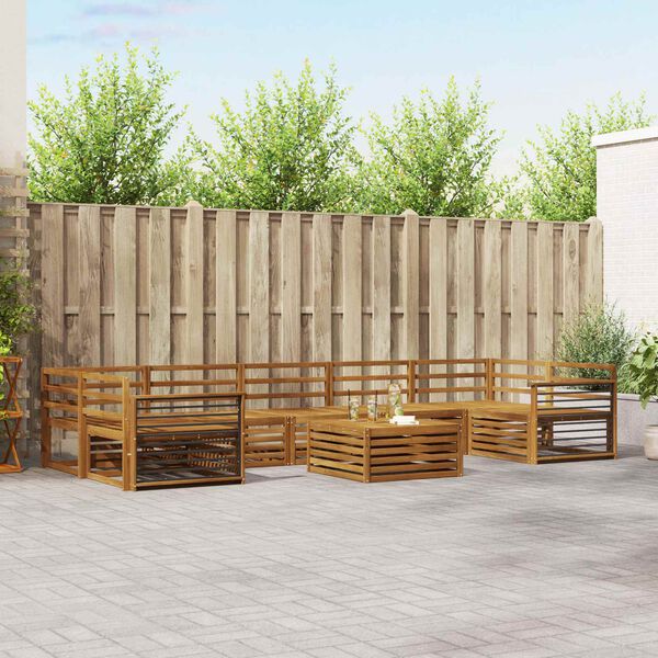 vidaXL Set di divani da esterno 8 pcs Naturale