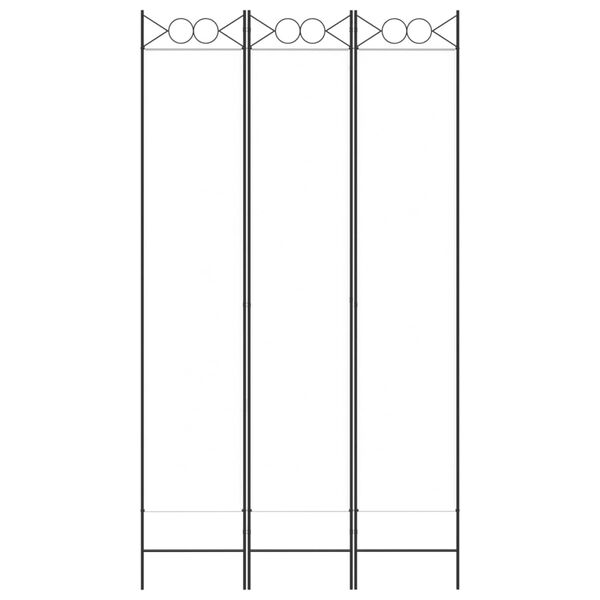 vidaXL Divisorio a 3 Pannelli bianco 120x220 cm in Tessuto