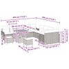 vidaXL Set Divano da Giardino 13 pcs Grigio polyrattan
