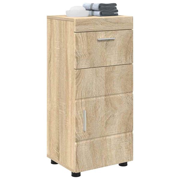 vidaXL Set di Armadi da Bagno TULUM Rovere Sonoma 37 x 31,5 x 82 cm