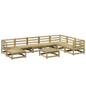 vidaXL Set Divani da Giardino 9 pz in Legno Impregnato di Pino