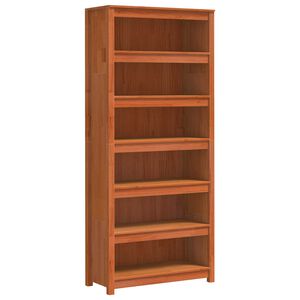 vidaXL Armadio per Libri Marrone cerato 80 x 35 x 183 cm Pino massello
