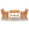 vidaXL Set Pranzo da Giardino 7pz in Legno Massello di Acacia