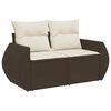 vidaXL Set Divani da Giardino 8 pz con Cuscini Marrone in Polyrattan