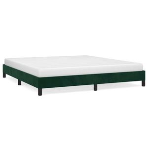 vidaXL Giroletto senza Materasso Verde Scuro 180x200 cm in Velluto