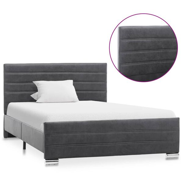 vidaXL Giroletto Grigio in Similpelle Scamosciata 120x200 cm