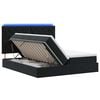 vidaXL Letto con contenitore LED e materasso Nero 200 x 200 cm Velluto