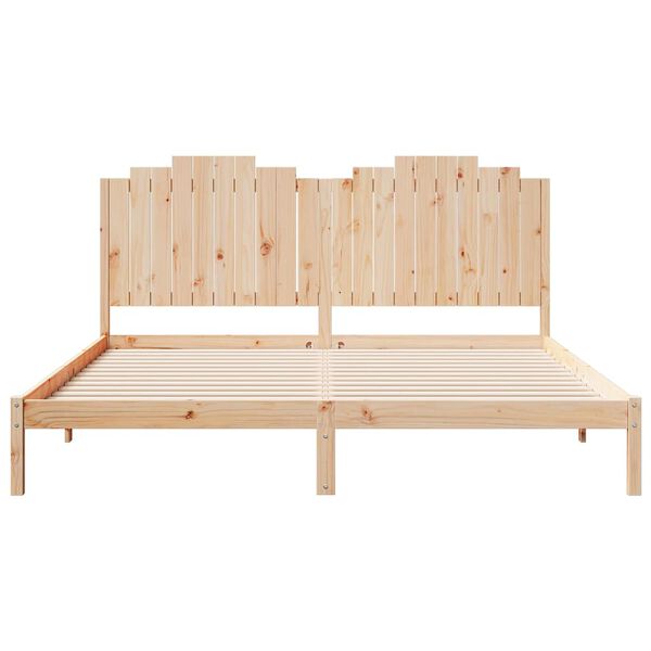 vidaXL Giroletto Extra Lungo senza Materasso 180x210 cm Legno Massello
