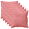 vidaXL Cuscino con cuscino HOUTEN 6 pz Rosa Velluto