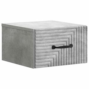 vidaXL Mobiletto da notte a muro Grigio Cemento 34,5 x 33 x 20 cm