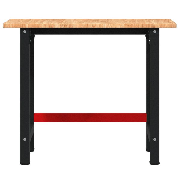 vidaXL Banco Lavoro Marrone Chiaro 100x60x81,5cm Legno Massello Rovere