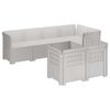 vidaXL Divano da Giardino 7 Posti Aspetto Rattan PP Bianco