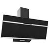 vidaXL Cappa a Parete 90 cm in Acciaio Inox e Vetro Temperato Nero