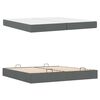 vidaXL Struttura letto con materasso 2 pcs Grigio Sfumato Tessuto