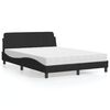 vidaXL Letto con Materasso Dover Nero 140x190 cm in Velluto