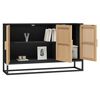 vidaXL Credenza Nera 105x30x65 cm in Legno Multistrato