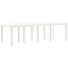 vidaXL Tavolo da Giardino Bianco 250 x 100 x 73 cm polyrattan