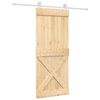 vidaXL Porta scorrevole Naturale e Bianco 85 x 210 cm