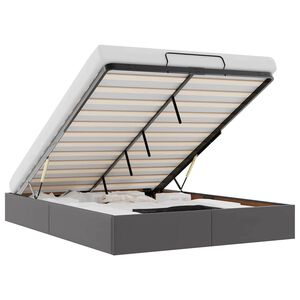 vidaXL Struttura Letto Pouf senza Materasso 140x190 cm Similpelle