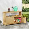 vidaXL Tavolo Consolle da Giardino 110x35x75 cm Legno Massello Acacia