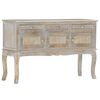 vidaXL Credenza Grigio 110x35x75 cm in Legno Massello di Mango