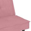 vidaXL Divano Letto con Portabicchieri in Velluto Rosa