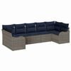 vidaXL Set Divano da Giardino Grigio polyrattan