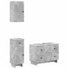 vidaXL Set di armadietti da bagno in 3 pezzi EDE Grigio Cemento