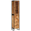 vidaXL Mobile da Bagno 40x27x190 cm in Ferro e Legno Massello Acacia
