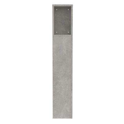 vidaXL Testiera con Scomparti Grigio Cemento 100x18,5x104,5cm