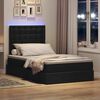 vidaXL Letto con contenitore e LED Nero 120 x 200 cm Poliestere