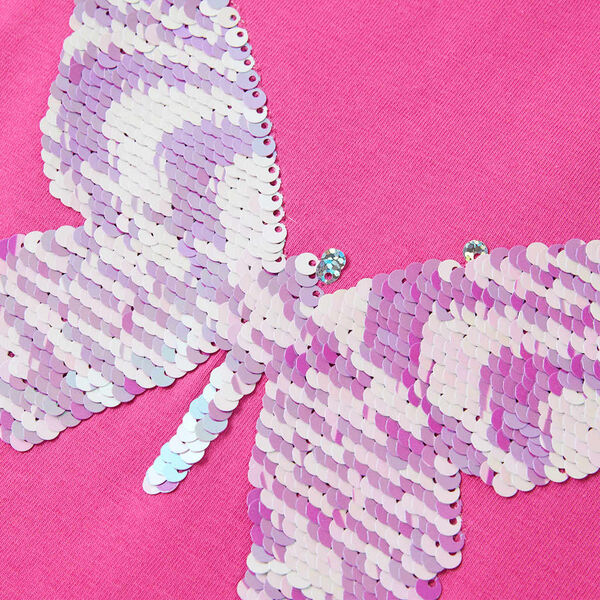 Maglietta da Bambina Maniche Aletta Rosa Scuro 104