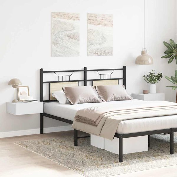 vidaXL Comodini Pensili 2pz Bianchi 40x30x15 cm in Legno Multistrato