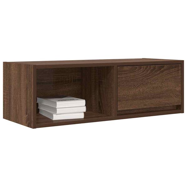 vidaXL Mobile Porta TV Rovere Marrone 80x31x25,5 cm Legno Multistrato