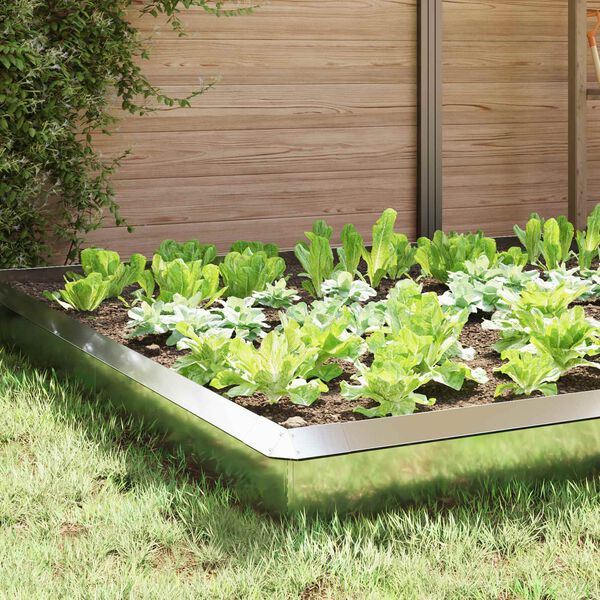 vidaXL Recinzioni per lumache 16 pcs Argento Acciaio zincato