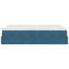 vidaXL Struttura Letto Pouf con Materasso Blu 140x200cm in Velluto