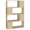 vidaXL Libreria/Divisorio Rovere Sonoma 80x24x124,5 cm in Truciolato