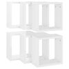 vidaXL Mensole Parete a Cubo 6 pz Bianco Lucido 30x15x30 cm