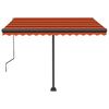 vidaXL Tenda da Sole Automatica Autoportante 350x250cm Arancio Marrone
