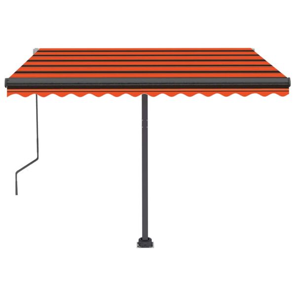 vidaXL Tenda da Sole Automatica Autoportante 350x250cm Arancio Marrone