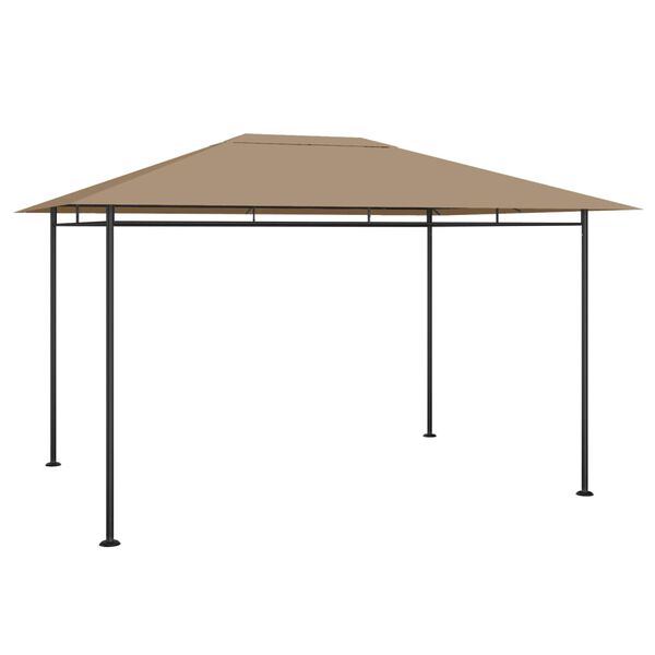 vidaXL Gazebo 384x281x270 cm Grigio Talpa 180 g/m²