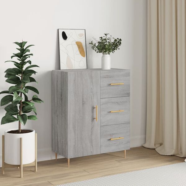 vidaXL Credenza Grigio Sonoma 69,5x34x90 cm in Legno Multistrato