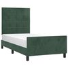 vidaXL Giroletto senza Materasso Verde Scuro 80x200 cm in Velluto